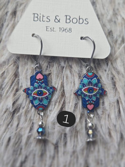 Hamsa Earrings